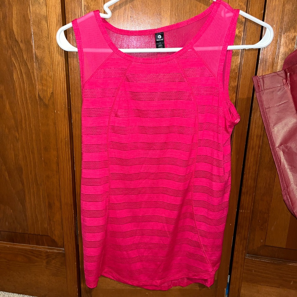 90 degree hot pink workout tank top.